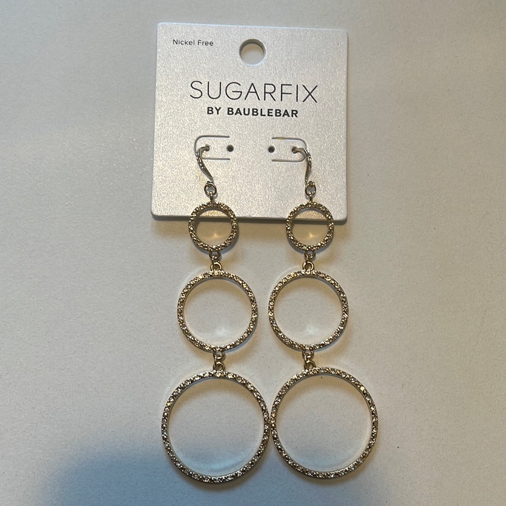 Sugarfix by baublebar gold rhinestone dangling earrings